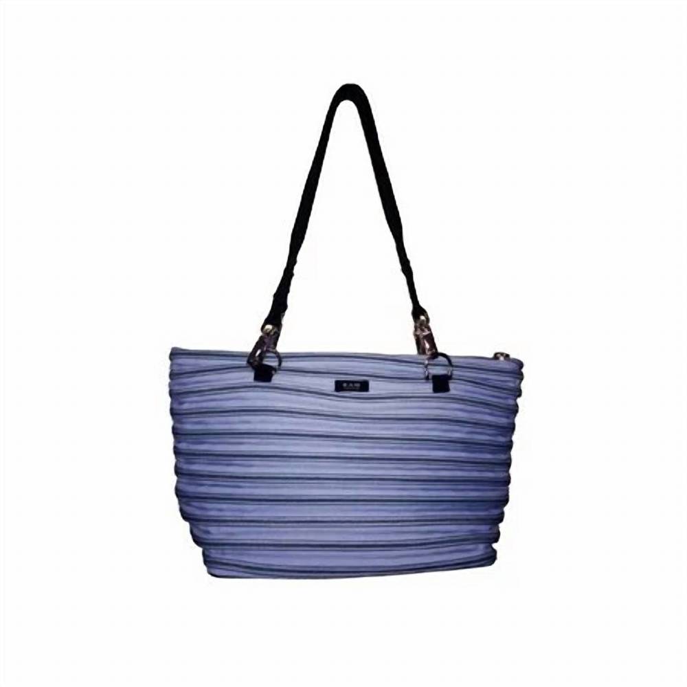 NEW BAM BAGS flat bottom tote bag in powder blue